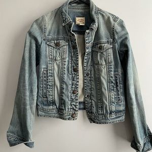 Vintage Abercrombie Distressed Wash Jean Jacket